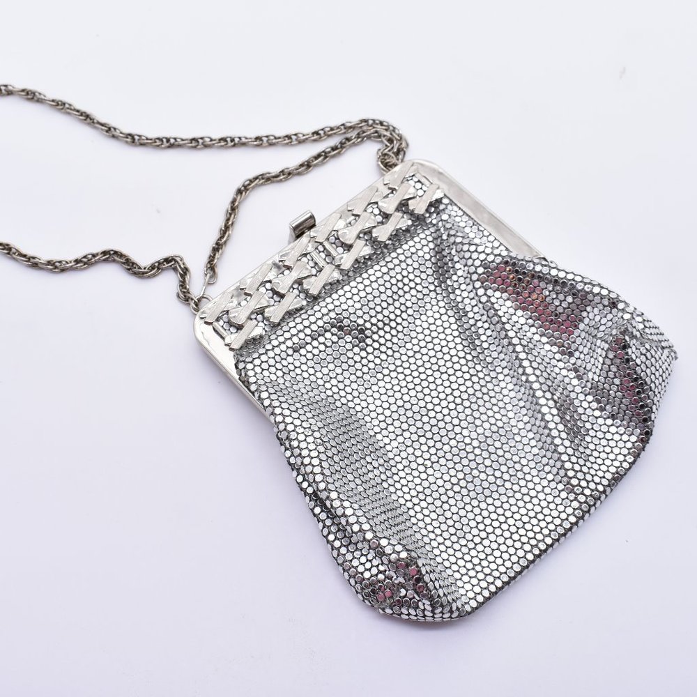 Vintage mesh purse silver tone mesh bag